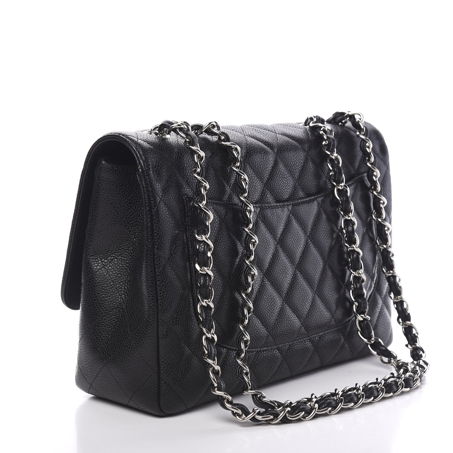 Caviar Quilted Jumbo Single Flap Black