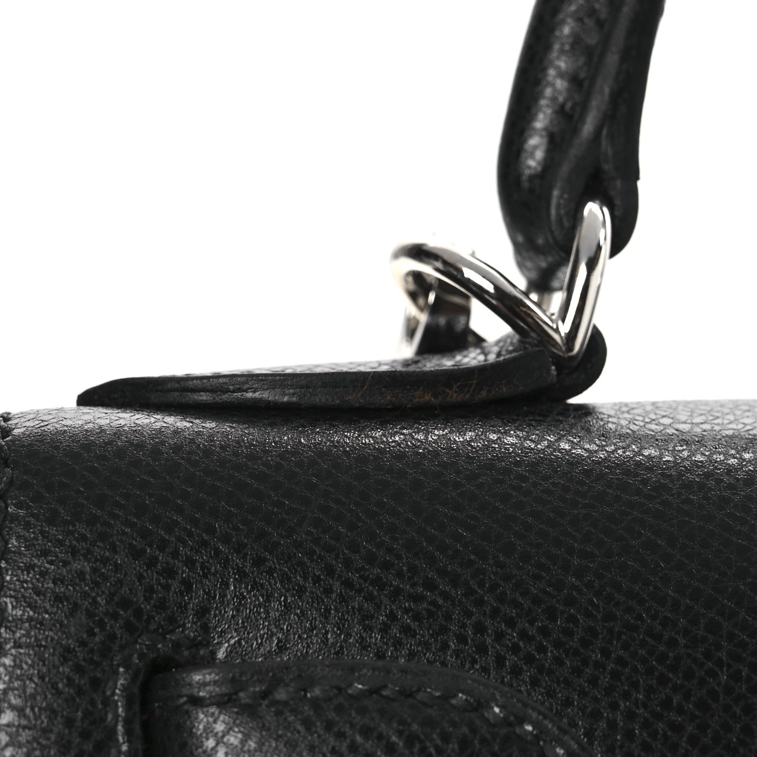 Hermes Veau Grain Lisse Kelly Sellier 28 Black 11 of 12