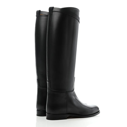Hermes Box Kelly Jumping Boots 38 Black 4 of 8