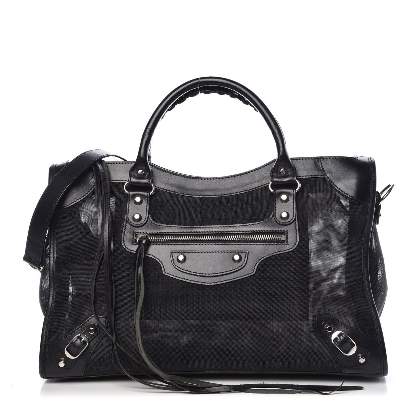 Mesh Calfskin Palladium Hardware City Black