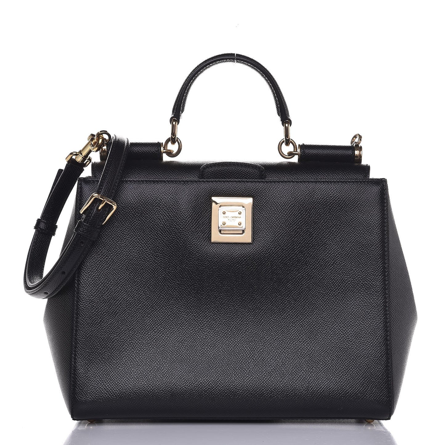 Dauphine Medium Sicily Top Handle Satchel Black