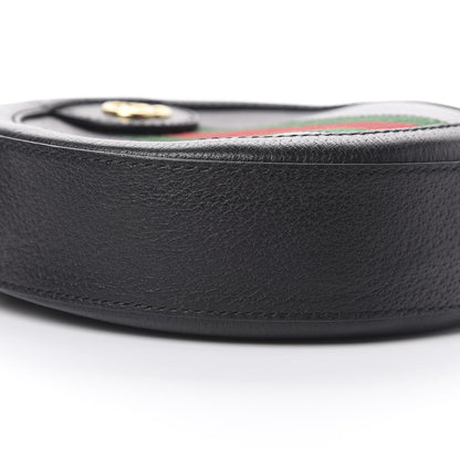 Gucci Grained Calfskin Web Mini Ophidia Round Shoulder Bag Black 8 of 10