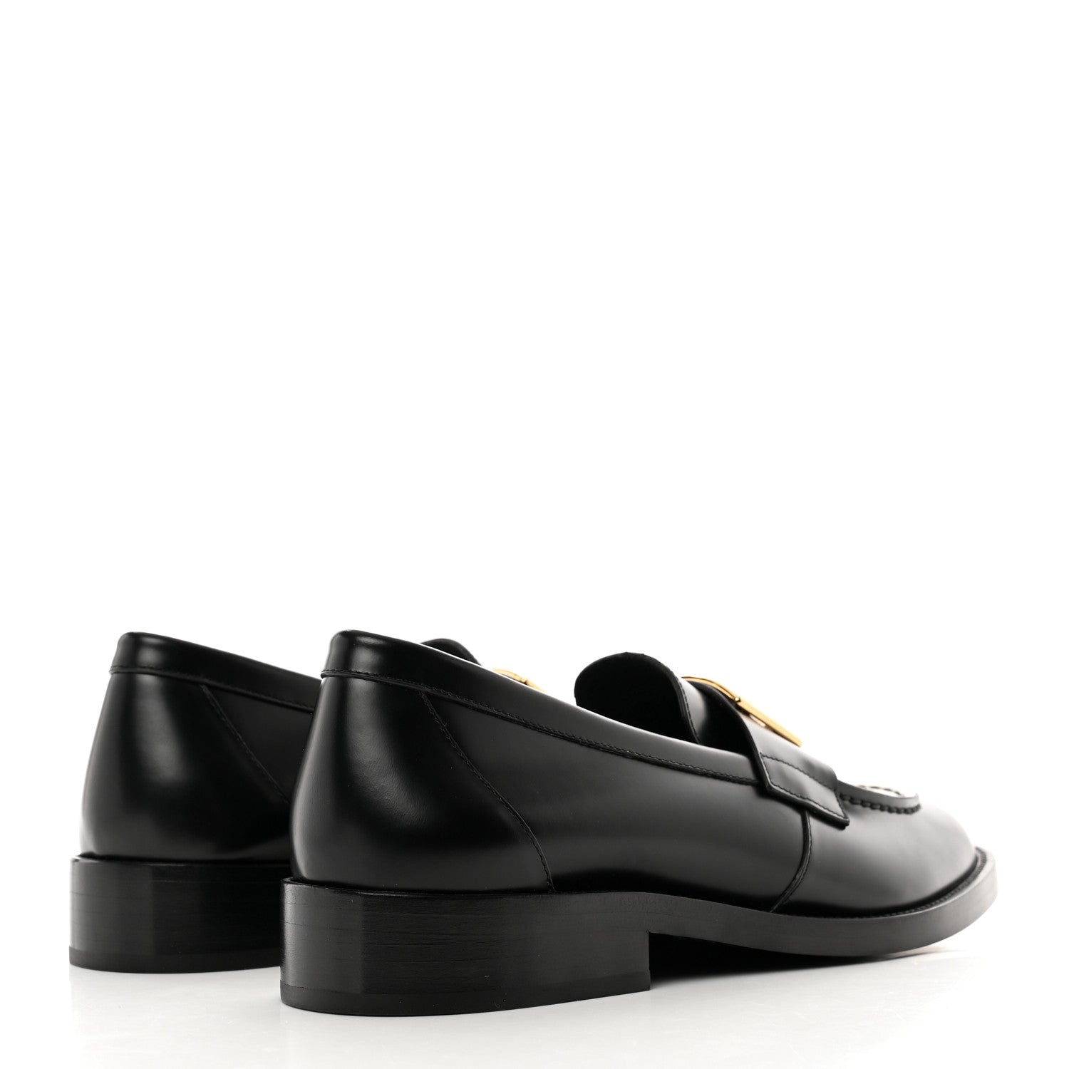 Chanel Shiny Calfskin CC Loafers 40 Black White 4 of 8