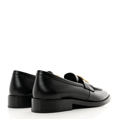 Chanel Shiny Calfskin CC Loafers 40 Black White 4 of 8