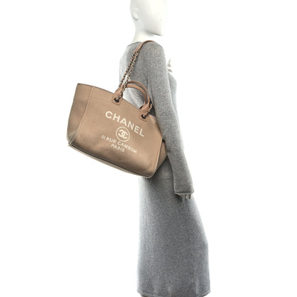 Chanel Mixed Fibers Medium Deauville Tote Beige 2 of 11