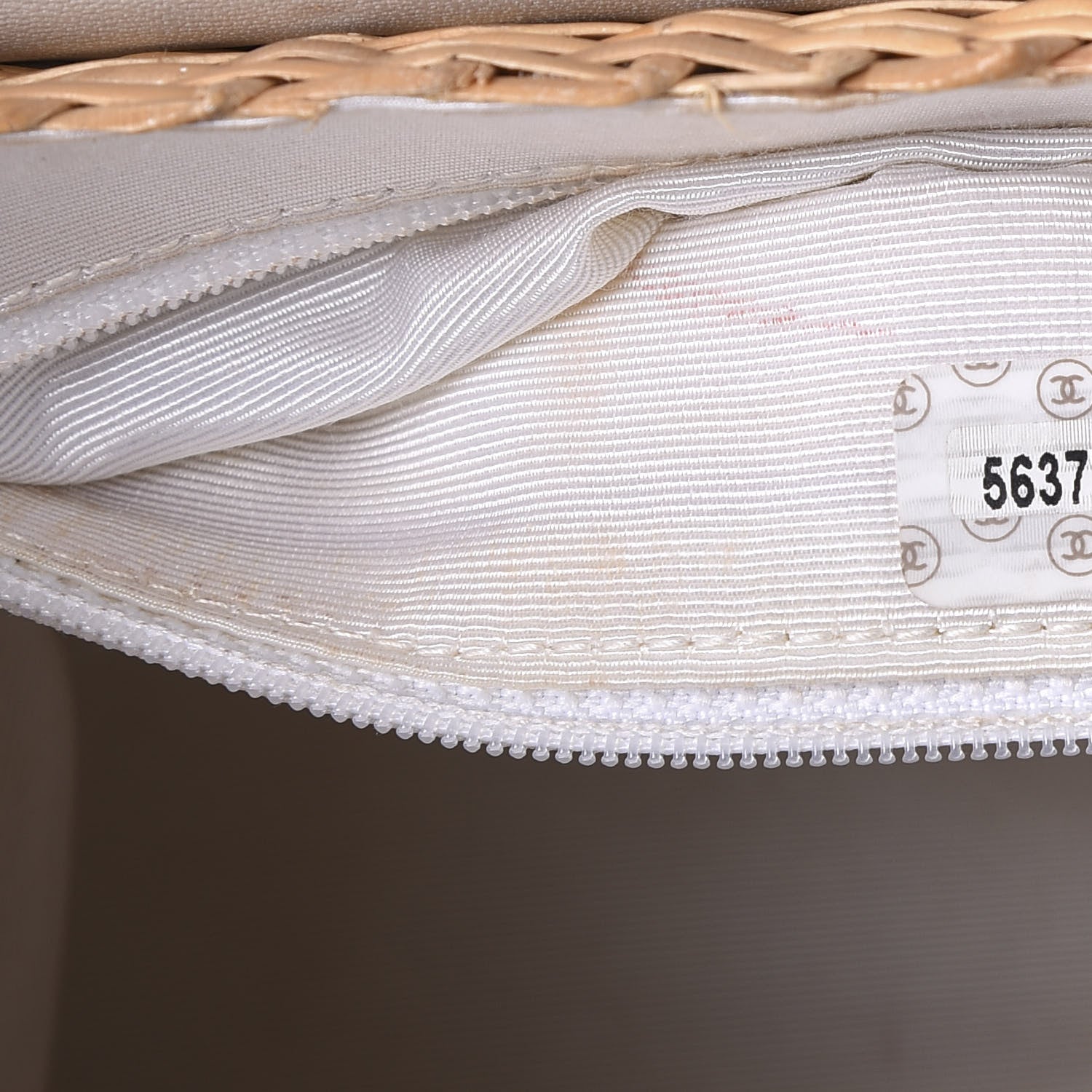 Chanel Calfskin Rattan Basket Flap Shoulder Bag White 6 of 11