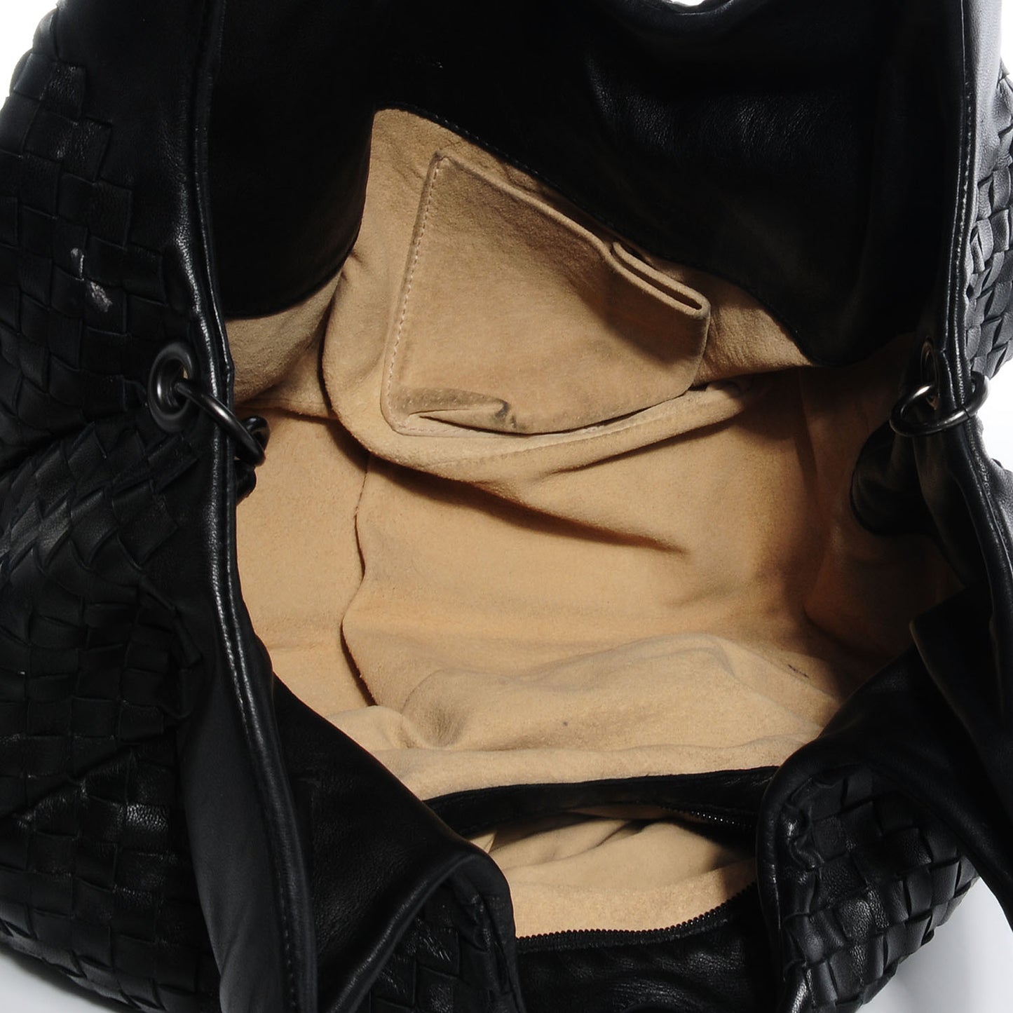 Nappa Intrecciato Medium Campana Nero Black