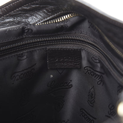 Gucci Guccissima Medium Flat Messenger Bag Dark Brown 5 of 13