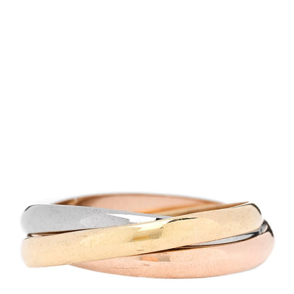 Cartier 18K Pink Yellow White Gold Small Trinity Ring 57 8 3 of 4