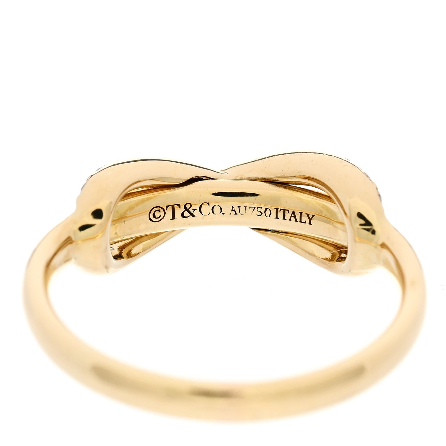 18K Yellow Gold Diamond Infinity Ring 49 5