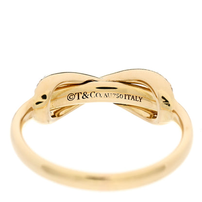 Tiffany 18K Yellow Gold Diamond Infinity Ring 49 5 4 of 5