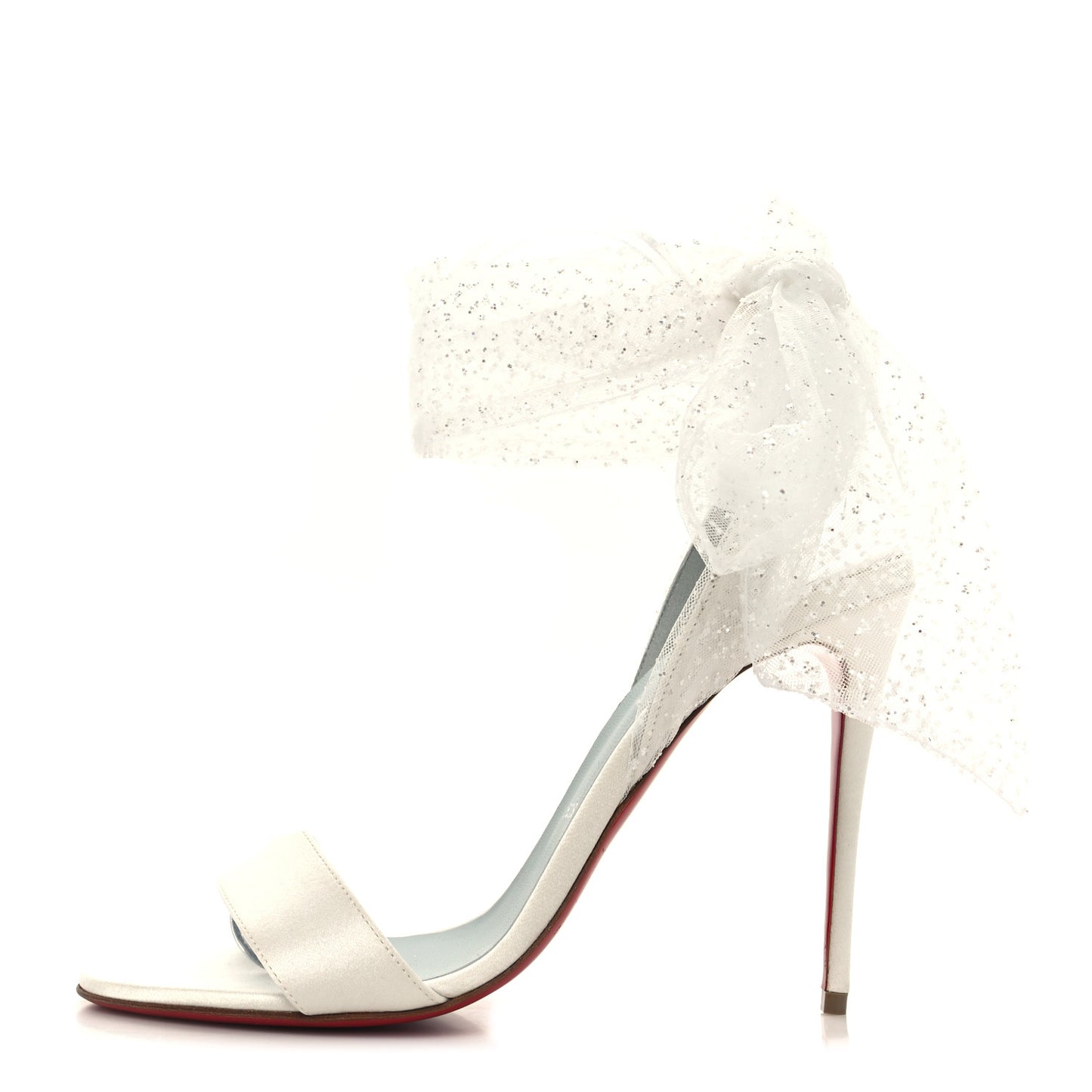 Crepe Satin Tulle Sandale Du Desert 100 Ankle Wrap Sandals 39 Ivory White