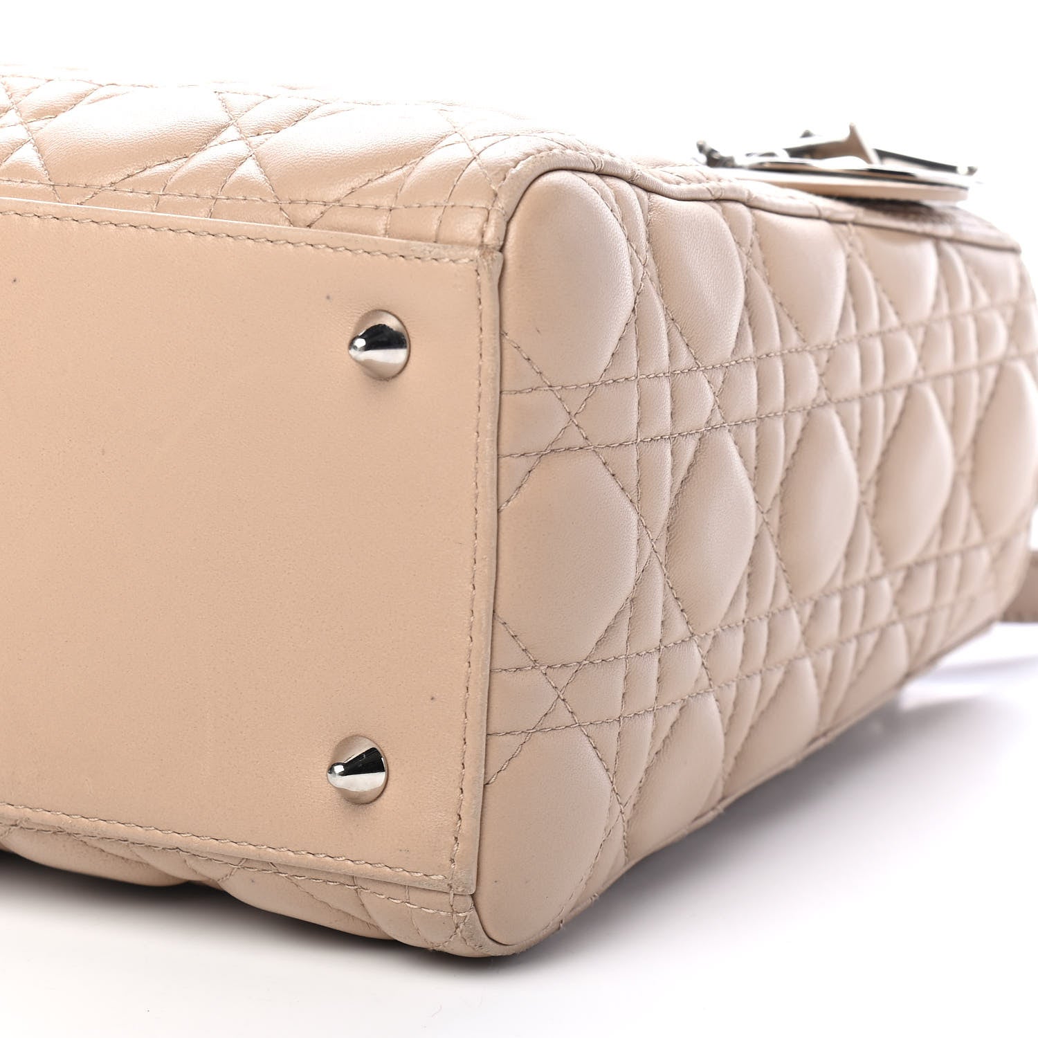 Christian Dior Lambskin Cannage Medium Lady Dior Rose Poudre 9 of 11