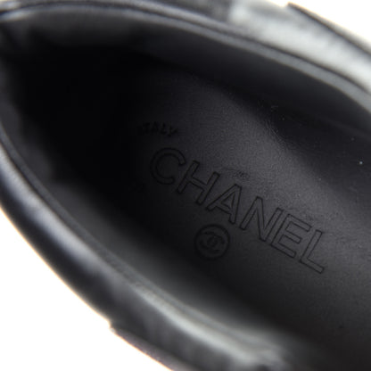 Chanel Lambskin Logo Strap Sneakers 39.5 Beige Black 8 of 11