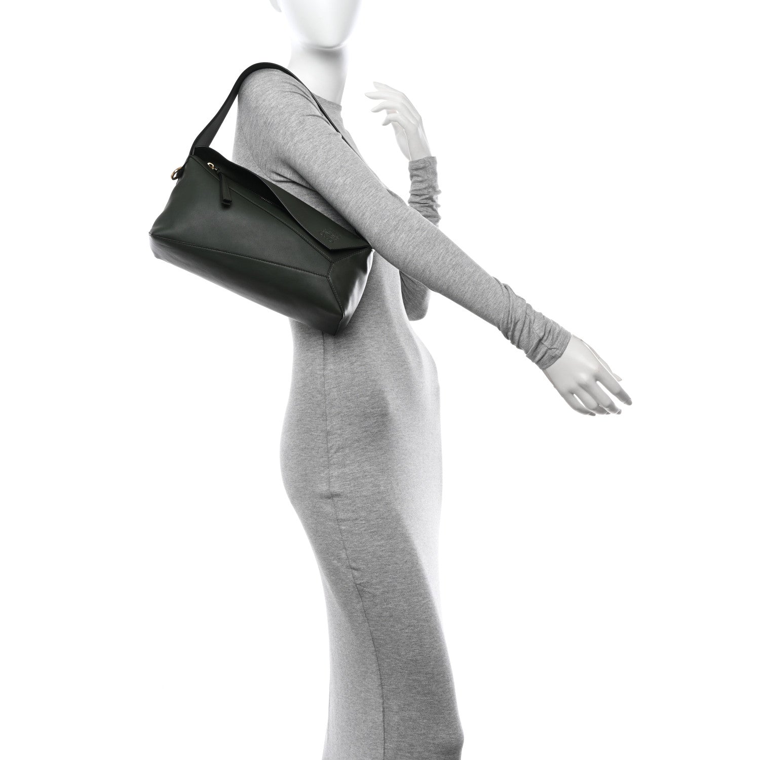 Loewe Calfskin Puzzle Hobo Avocado 2 of 9