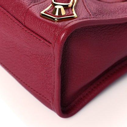 Balenciaga Chevre Gold Metallic Edge Hardware Mini City Rouge Grenat 10 of 10