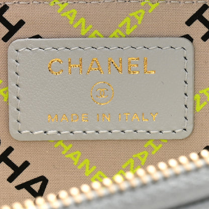 Chanel Caviar Quilted CC Zip Around Card Holder Grey 6 of 11