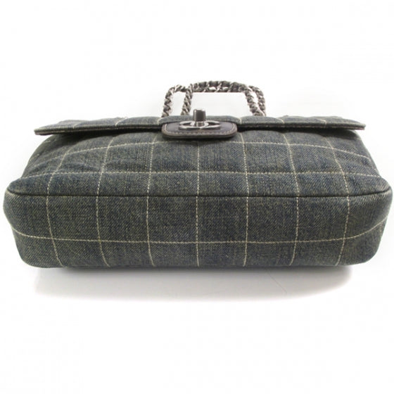 Chanel Denim Square Quilted Flap Bag 4 of 12