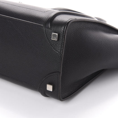 Celine Drummed Calfskin Micro Luggage Black 9 of 9