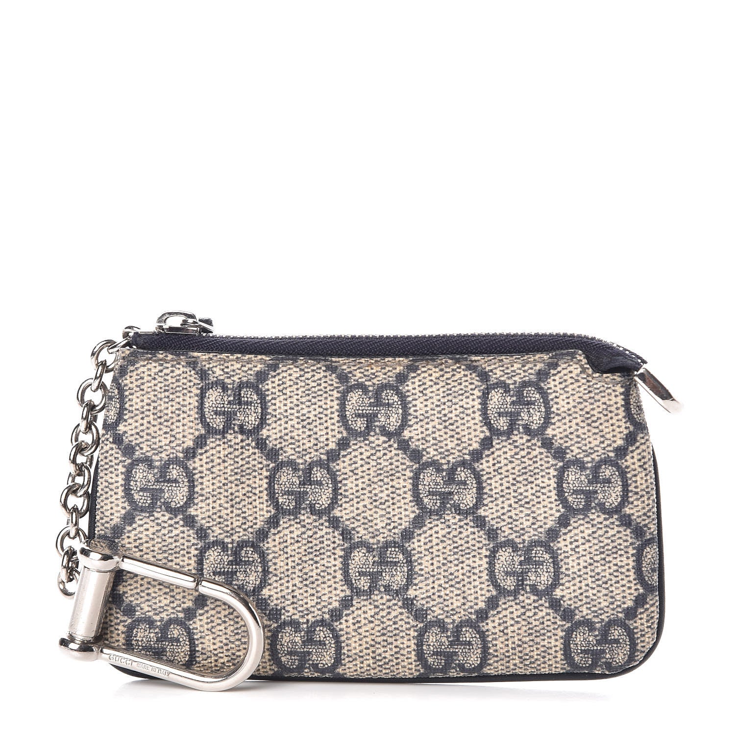 Gucci GG Supreme Monogram Key Case Beige Blue 1 of 8