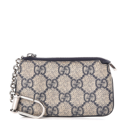 Gucci GG Supreme Monogram Key Case Beige Blue 1 of 8