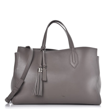 Saint Laurent Calfskin Medium Amber Tote Fog 1 of 8