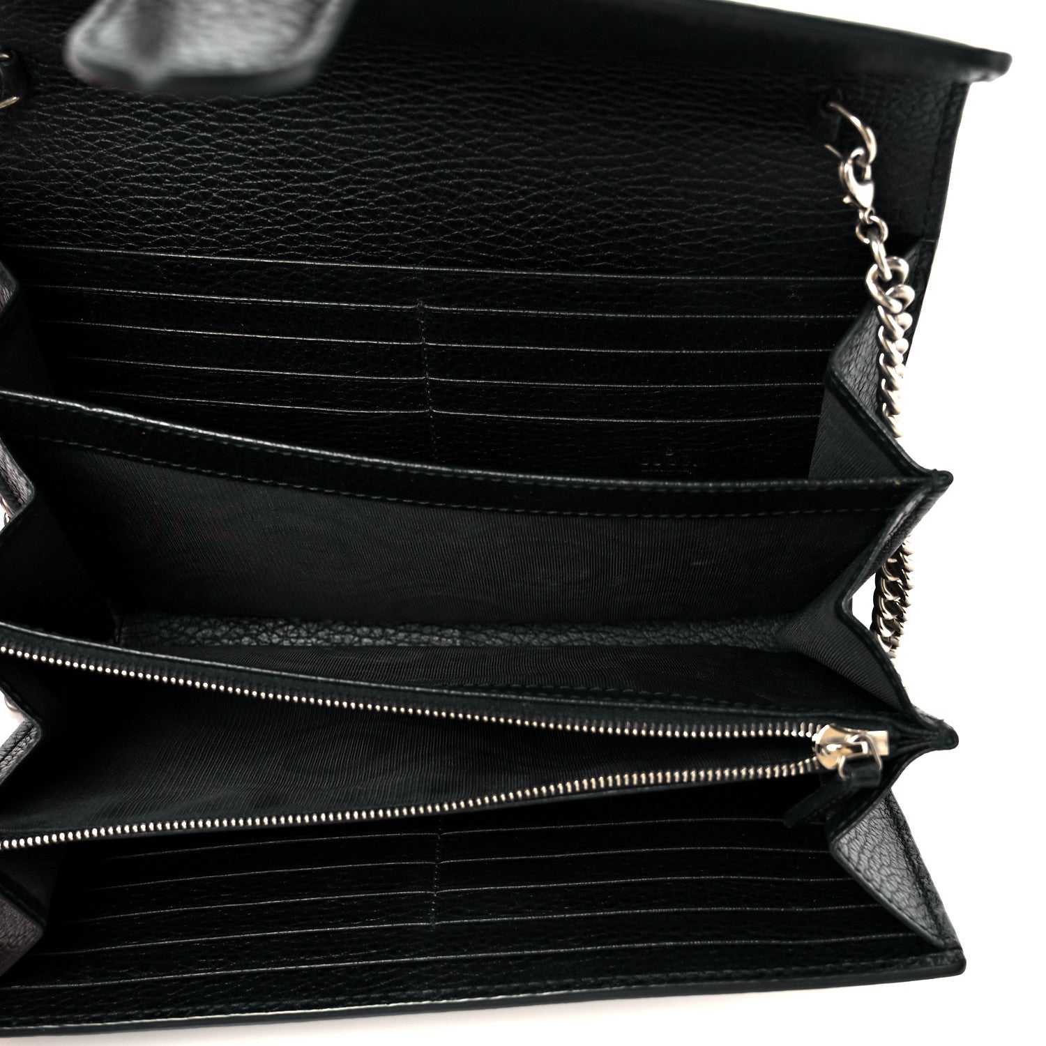 Gucci Calfskin Mini Dionysus Chain Wallet Black 5 of 11