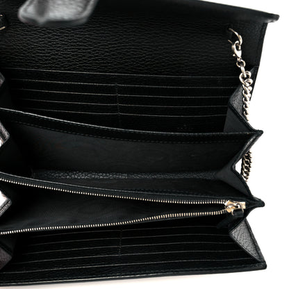 Gucci Calfskin Mini Dionysus Chain Wallet Black 5 of 11