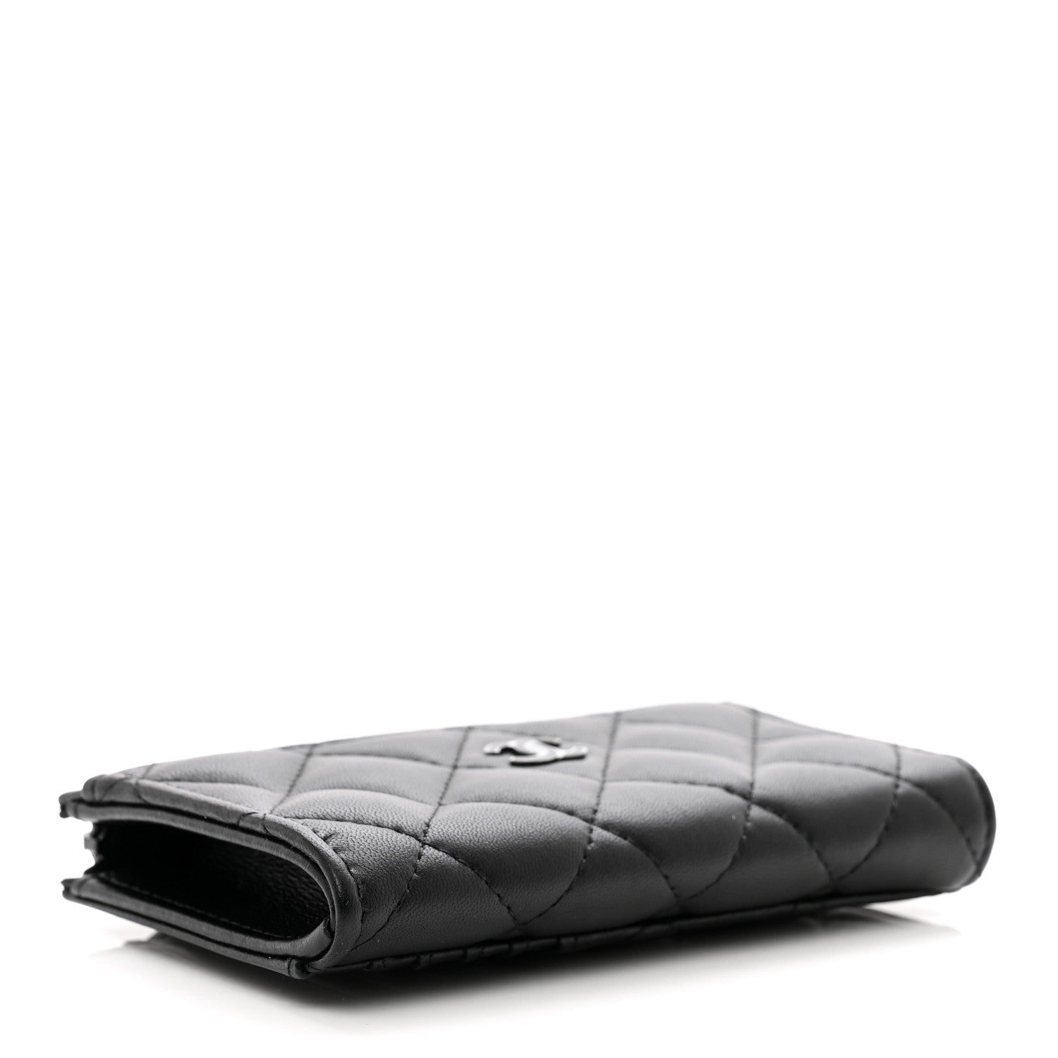 Chanel Lambskin Quilted Zip Card Holder So Black 4 of 7