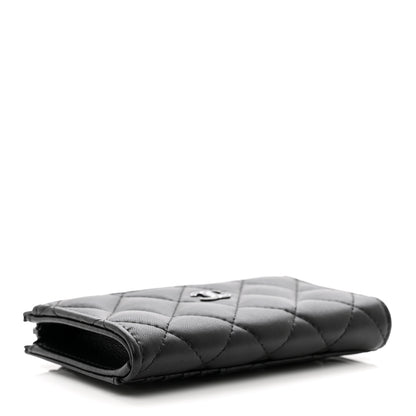 Chanel Lambskin Quilted Zip Card Holder So Black 4 of 7