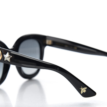 Gucci Round Frame Star Sunglasses GG0208S Black 9 of 10