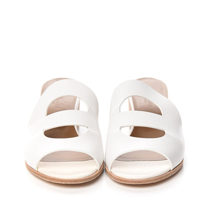 Hermes Calfskin Mona Sandals 39.5 White 2 of 10