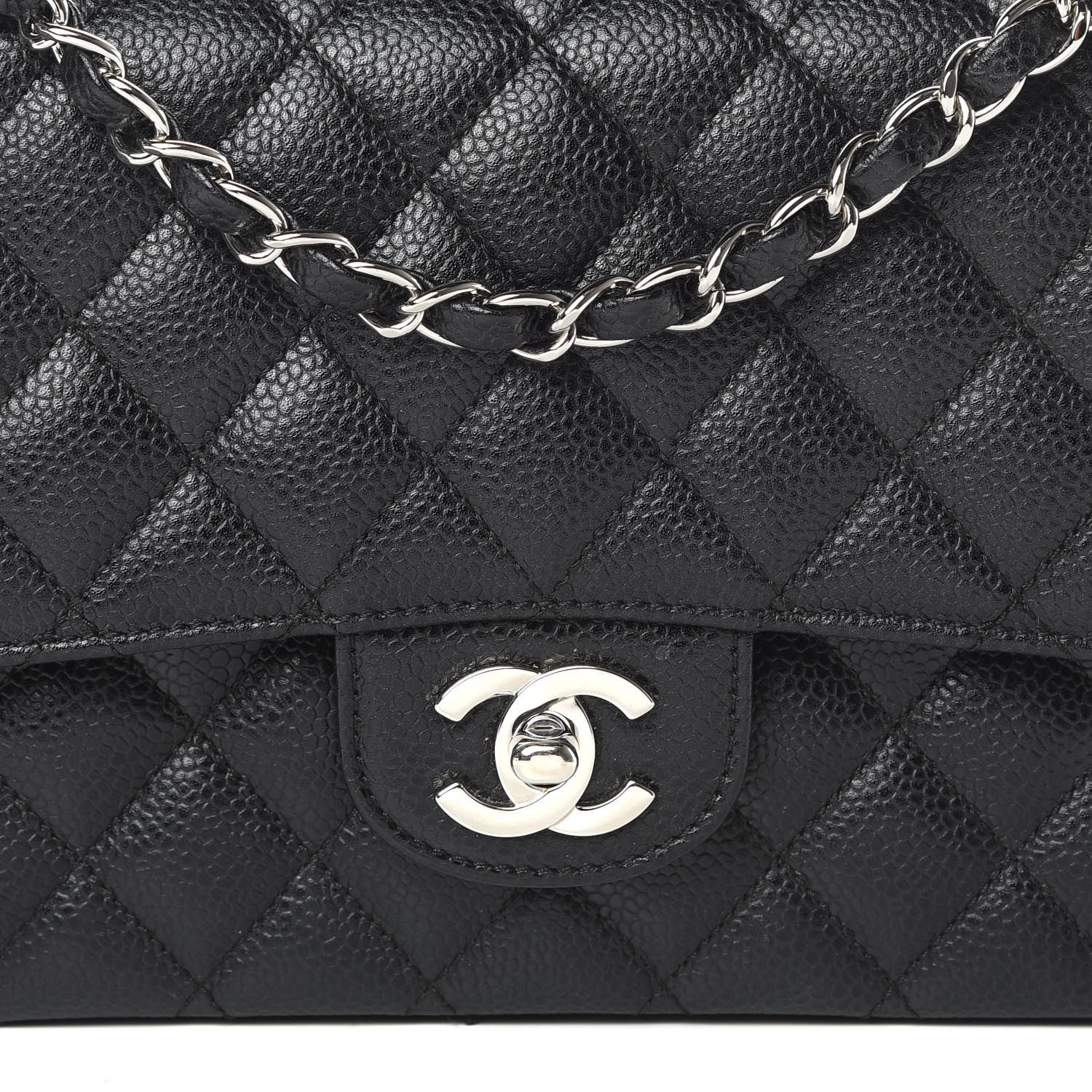 Chanel Caviar Quilted Medium Double Flap Black 8 of 15