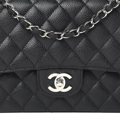 Chanel Caviar Quilted Medium Double Flap Black 8 of 15