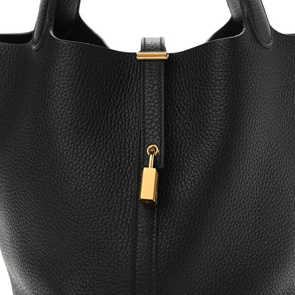 Hermes Taurillon Clemence Picotin Lock 22 MM Black 7 of 9
