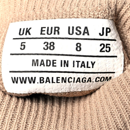 Balenciaga Neoprene Knit Womens Speed Graffiti Sneakers 38 Beige Black 7 of 7