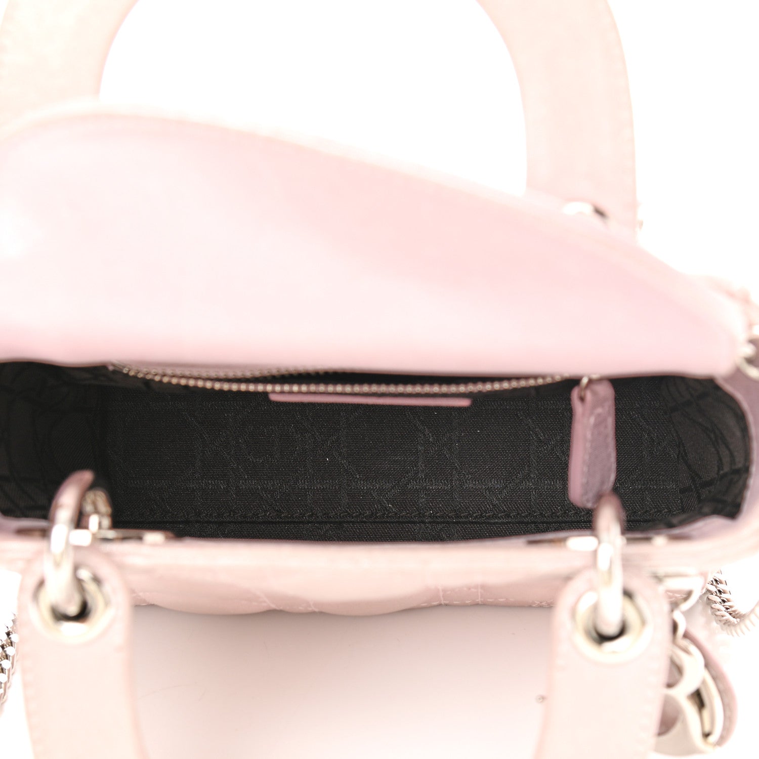 Christian Dior Metallic Lambskin Cannage Mini Lady Dior Lotus 5 of 13