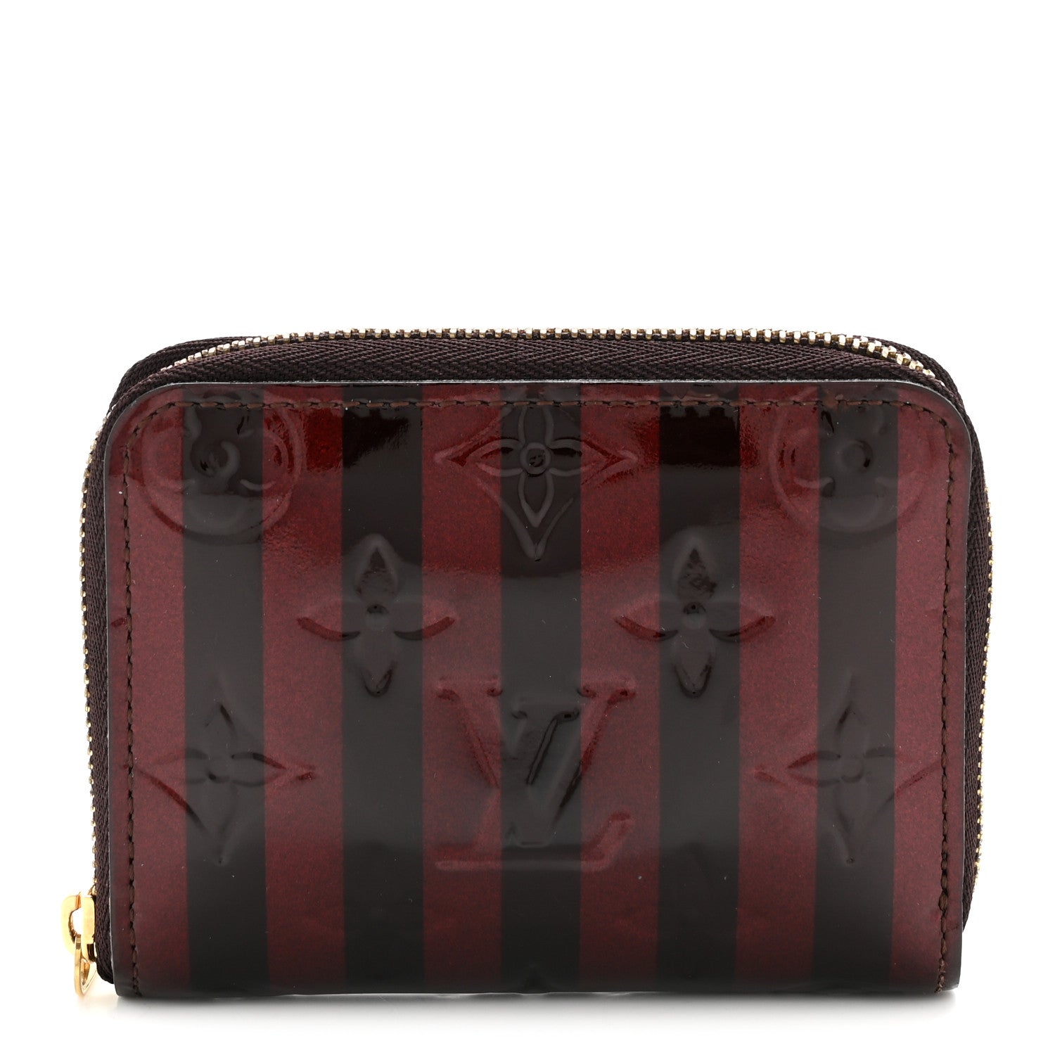 Louis Vuitton Vernis Rayures Zippy Coin Purse Amarante 1 of 9