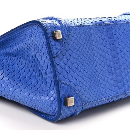 Celine Snakeskin Micro  Luggage Blue 8 of 12