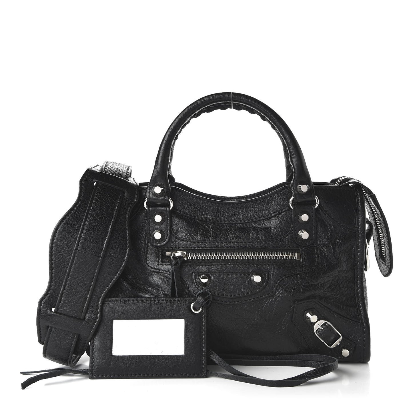 Agneau Classic Silver Hardware Mini City Black
