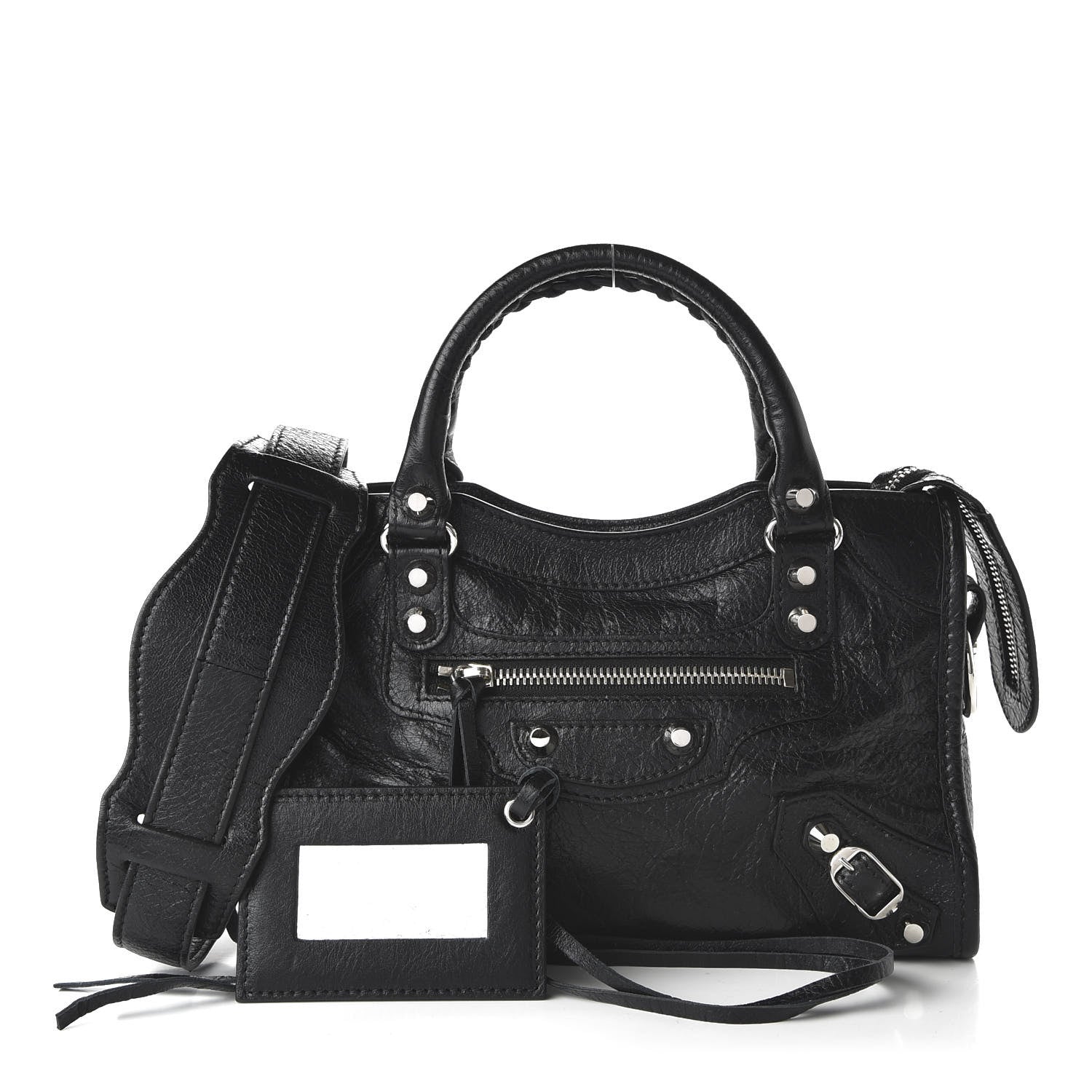 Balenciaga Agneau Classic Silver Hardware Mini City Black 1 of 10