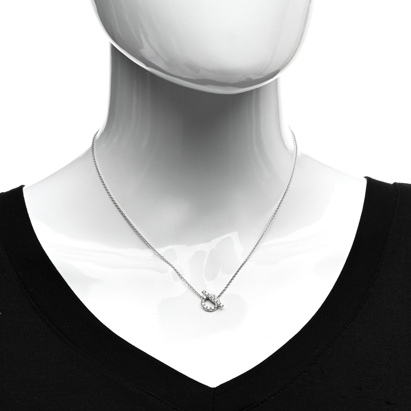 18K White Gold Diamond Finesse Pendant Necklace