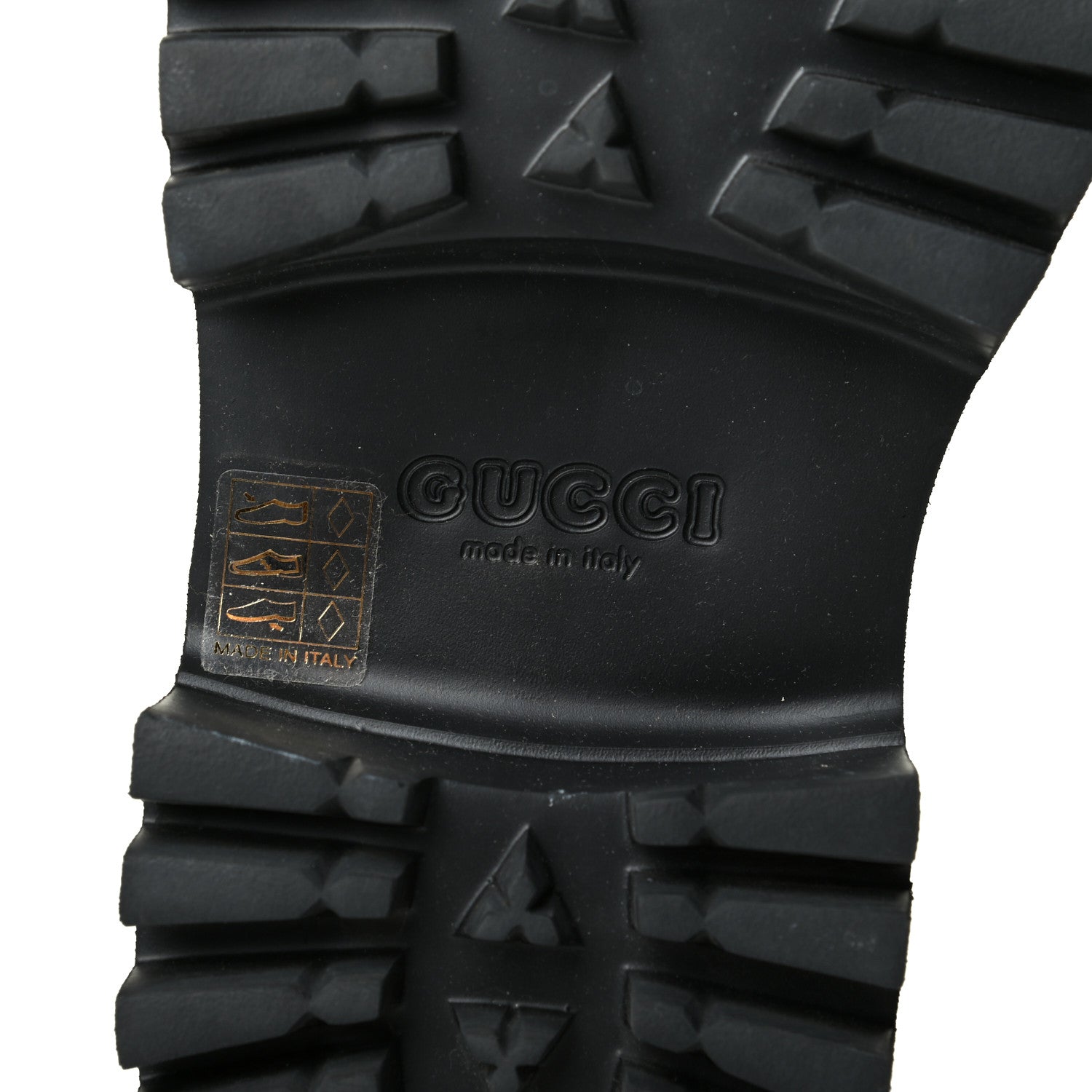 Gucci Rubber GG Monogram Perforated Elea Platform 55mm Lug Sole Sandals 38 Black 5 of 7