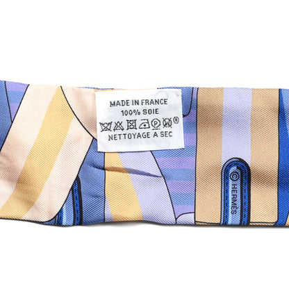 Hermes Silk Sangles Twilly Lavande Beige Bleu 4 of 5