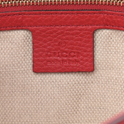 Gucci Pebbled Calfskin Medium Soho Flap Crossbody Tabasco Red 5 of 11
