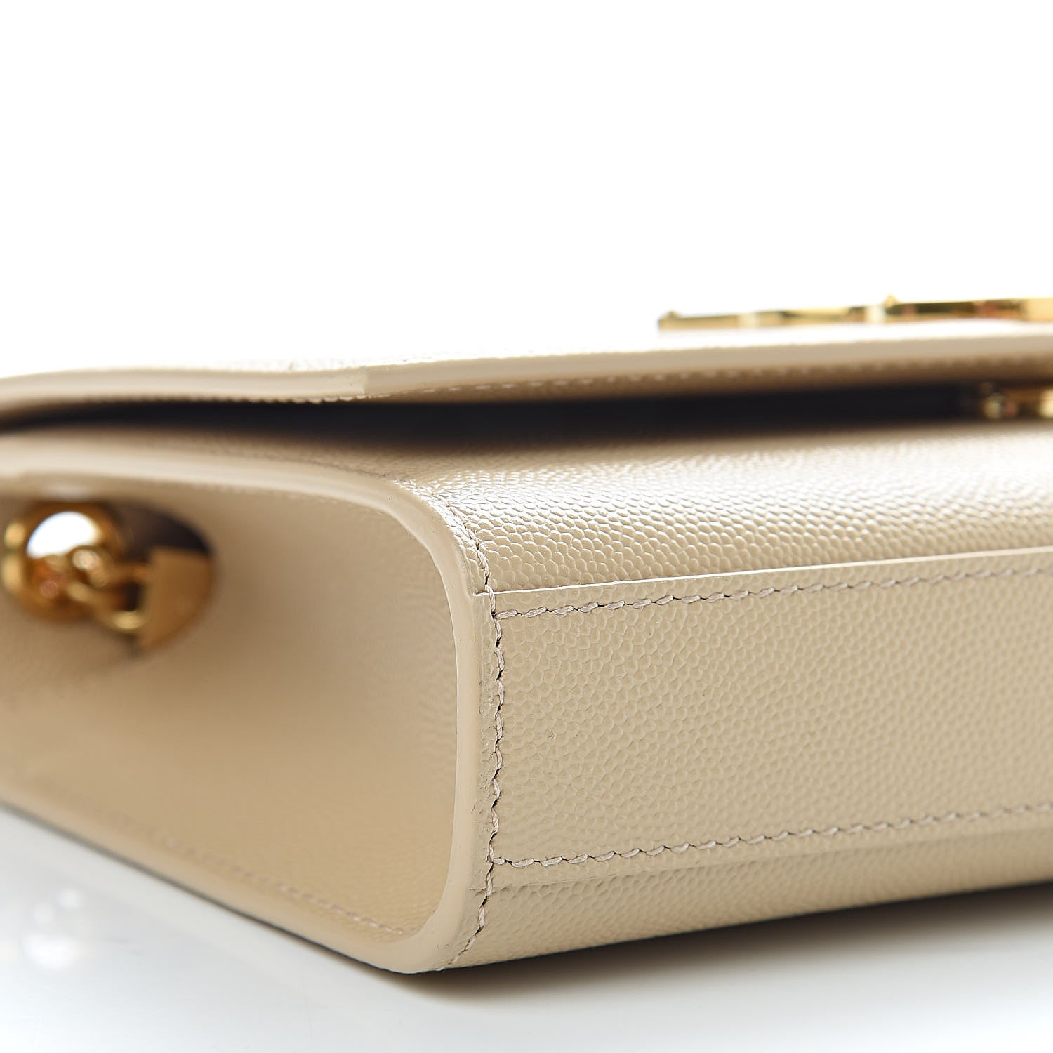 Saint Laurent Grain De Poudre Small Monogram Kate Satchel Nude Powder 8 of 9