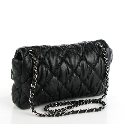 Chanel Calfskin Small Bubble Quilt Flap Bag Black 3 of 8