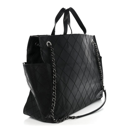 Chanel Grained Calfskin CC Pocket Tote Black 3 of 10