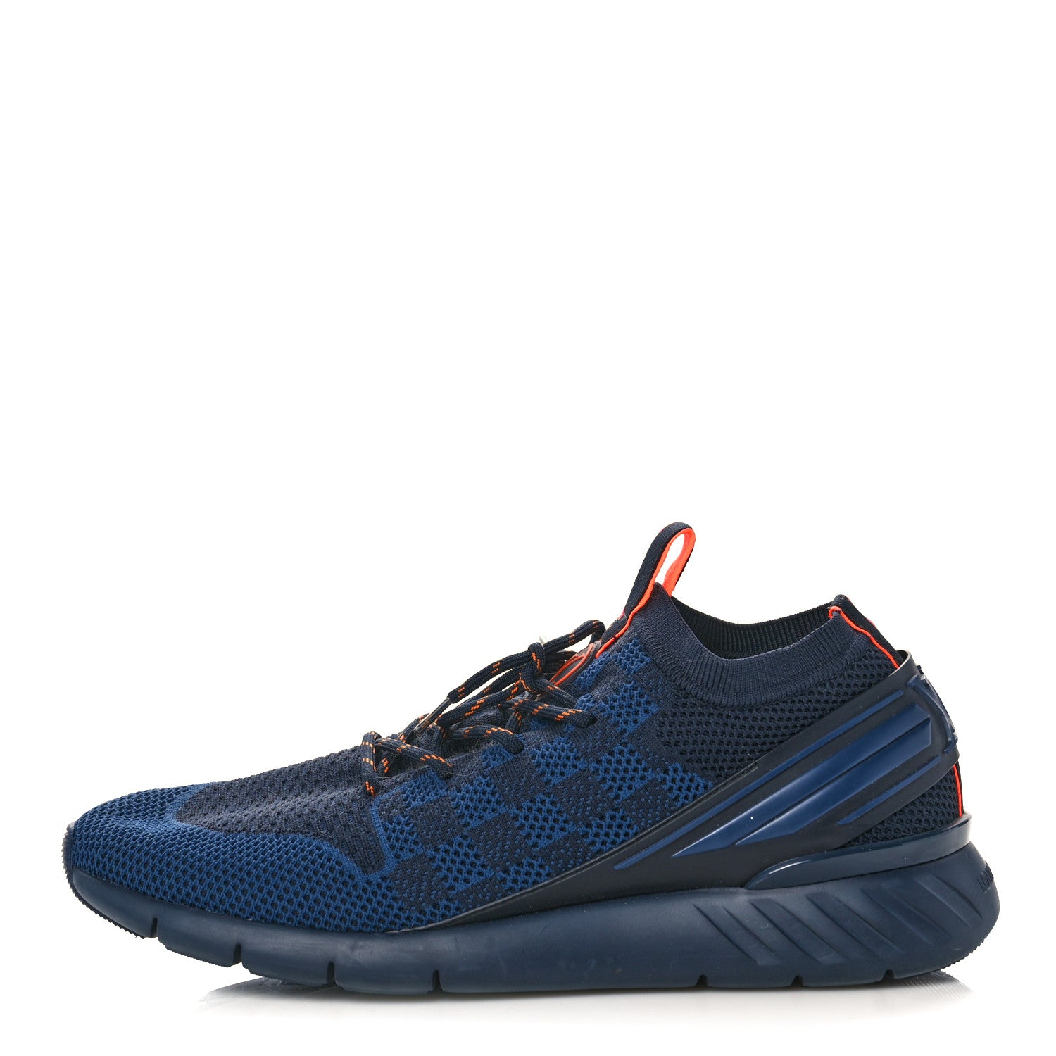 Louis Vuitton Knit Damier Mens Fastlane Sneakers 9.5 Cobalt 1 of 11