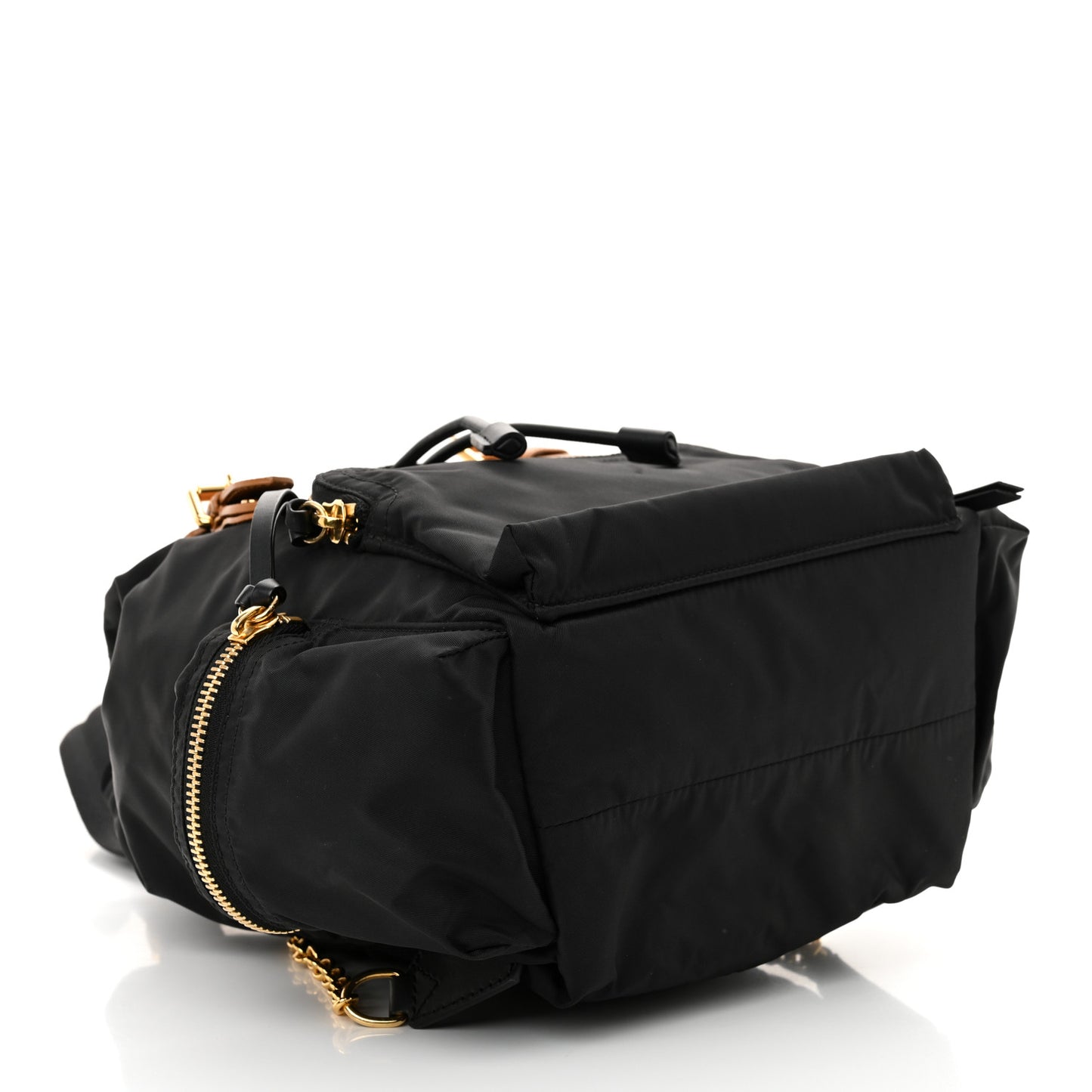 Nylon Medium Rucksack Backpack Black